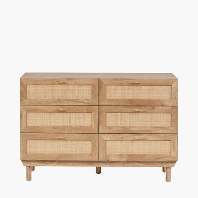 Ethis Natural Rattan 6 Drawer Chest Furniture 