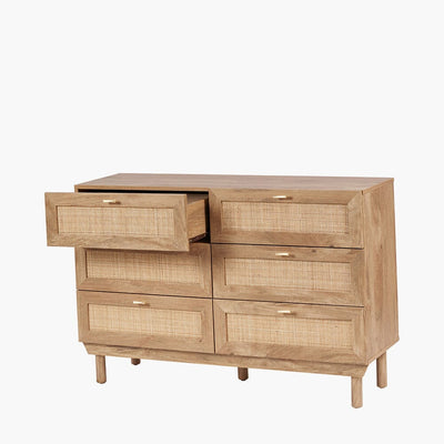 Ethis Natural Rattan 6 Drawer Chest Furniture 