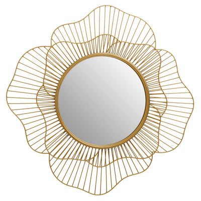 Eulalie Gold Statement Flower Wall Mirror Accessories 