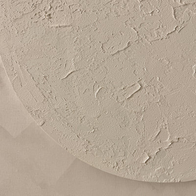 Euphoric White Round Textured Wall Art Accessories 