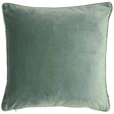 Everglade Soft Green Velvet Piped Cushion- 50x50cm Textiles 