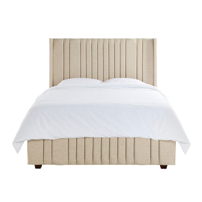 Faith Luxury Stone Textured Channelled Bed 