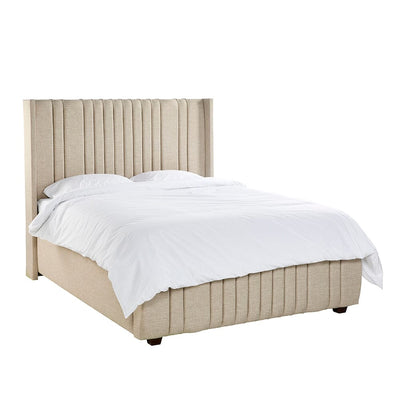 Faith Luxury Stone Textured Channelled Bed 