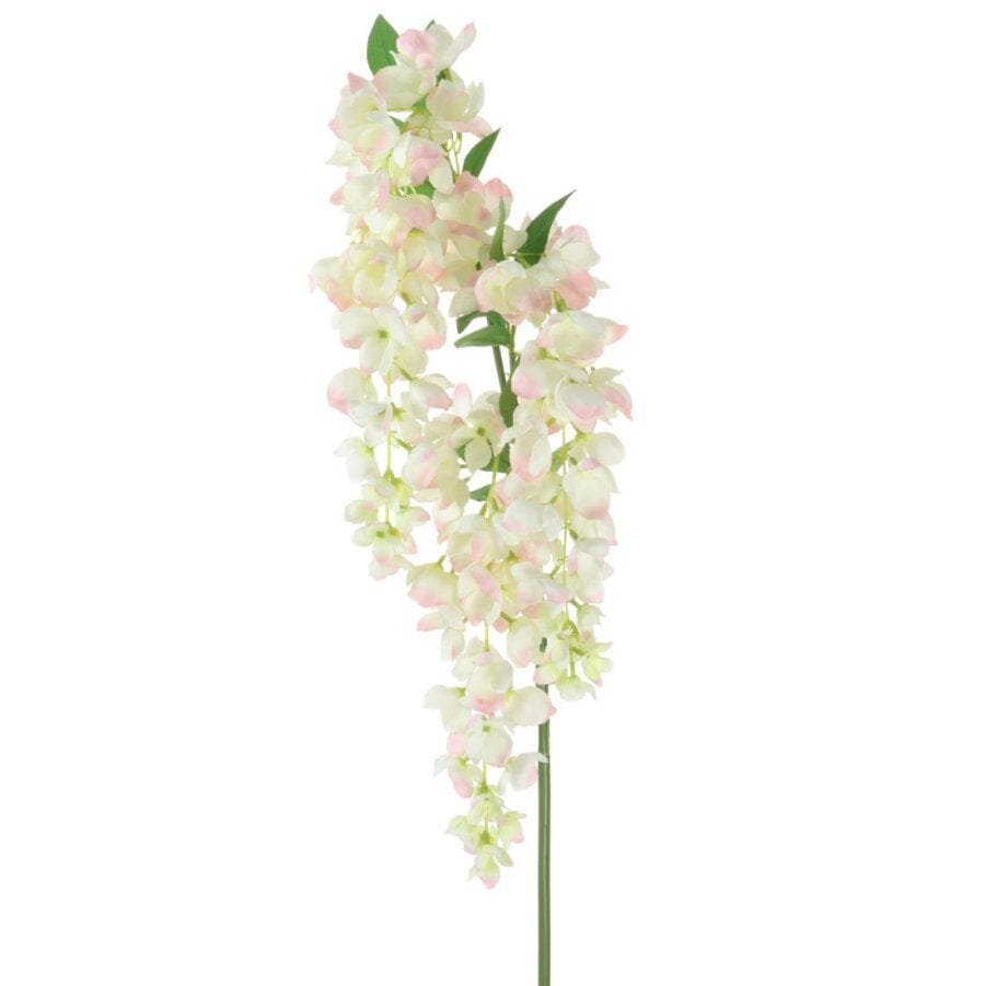 Faux Cream & Pink Wisteria Draping Single Stem Flower Accessories 