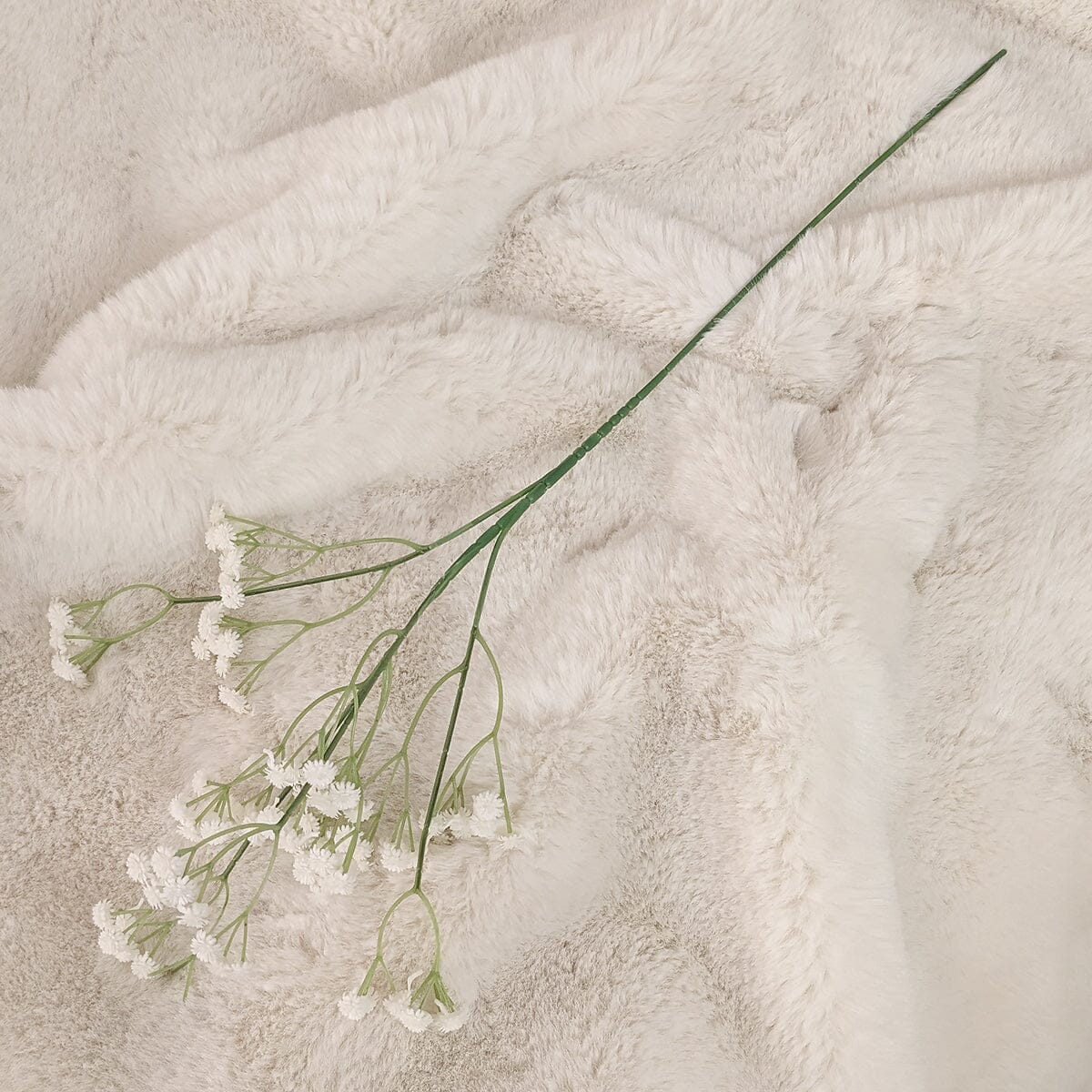 Faux Fluffy Gypsophilia Spray Single Stem Floral Accessories 