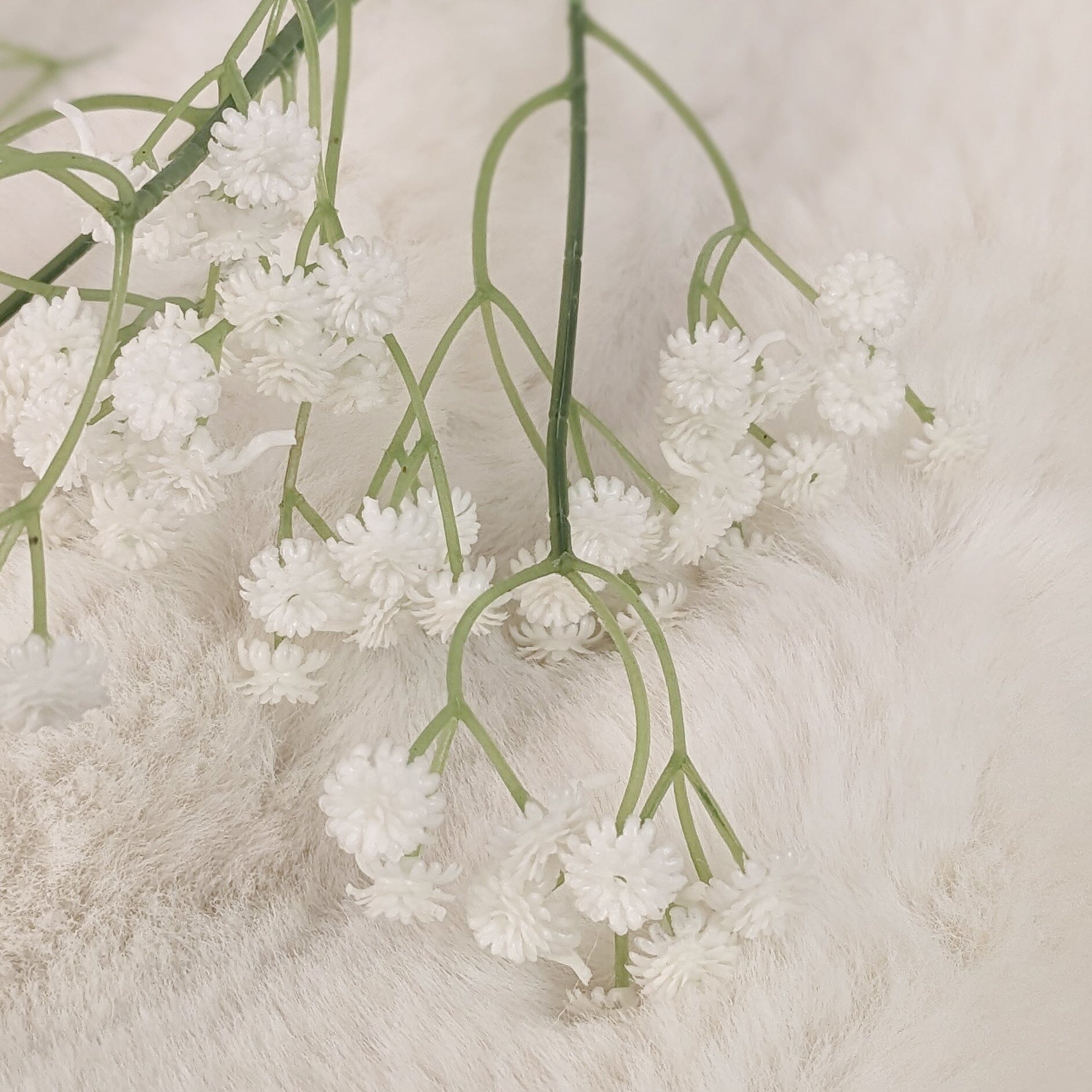 Faux Fluffy Gypsophilia Spray Single Stem Floral Accessories 