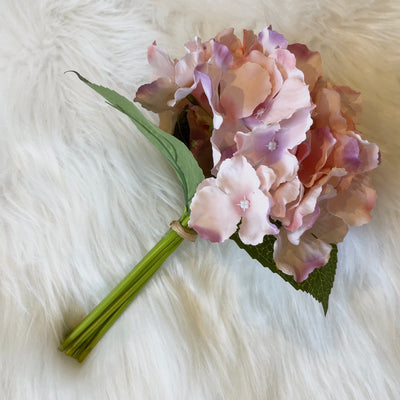 Faux Pink Hydrangea Bouquet of Flowers Accessories 