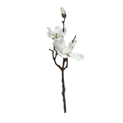 Faux White Magnolia Single Stem Floral Accessories 