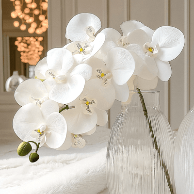 Faux White Orchid Single Stem Floral Accessories 