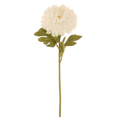 Faux White Pom Pom Single Stem Flower Accessories 