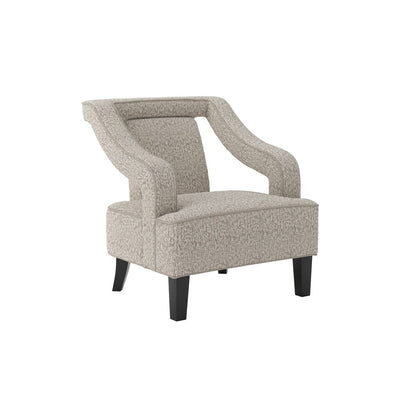 Faye Beige Patterned Accent Chair with Black legs Furniture 