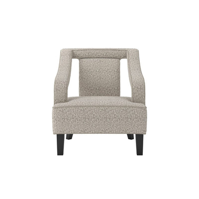 Faye Beige Patterned Accent Chair with Black legs Furniture 