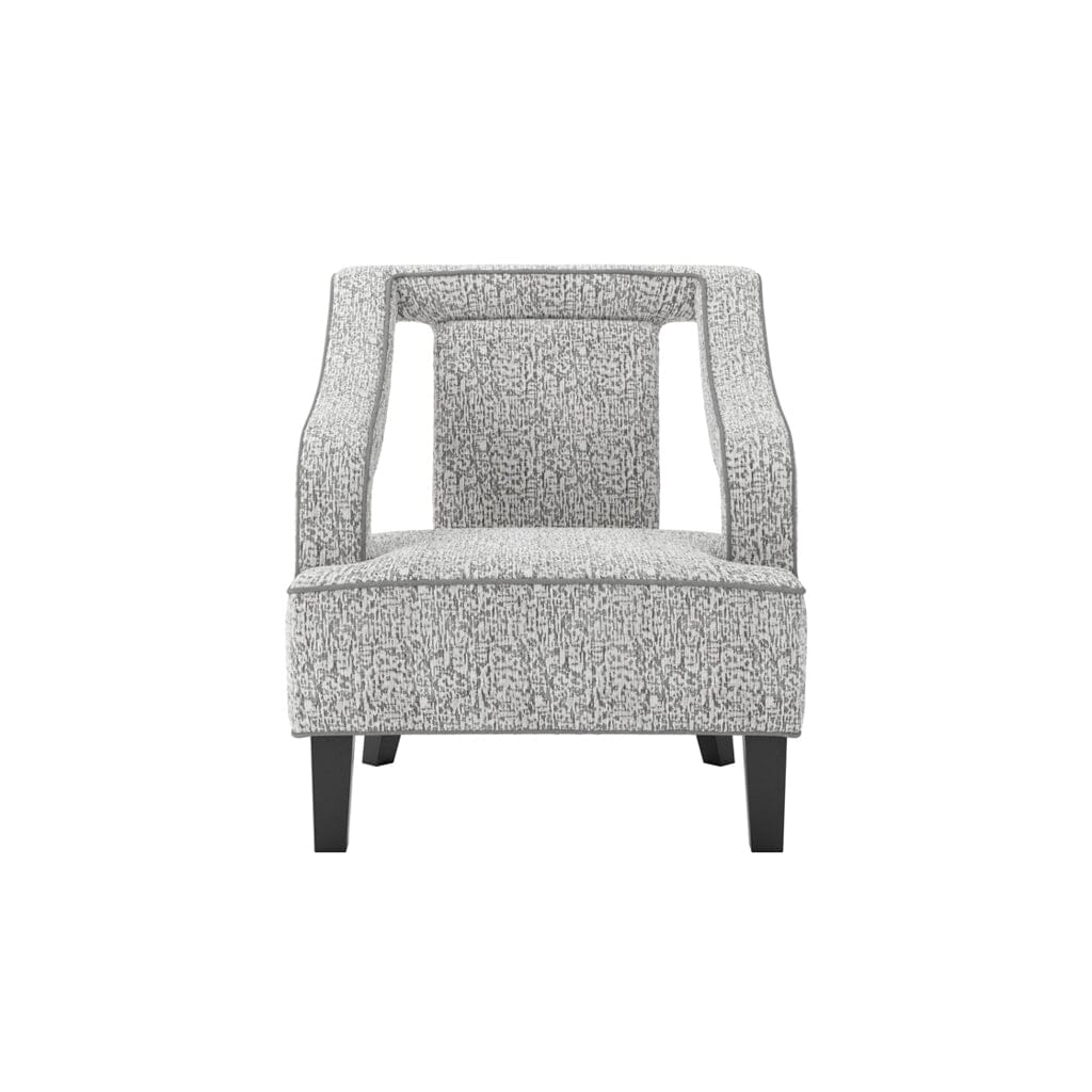 Faye Grey Patterned Accent Chair with Black legs Furniture 