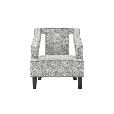 Faye Grey Patterned Accent Chair with Black legs Furniture 