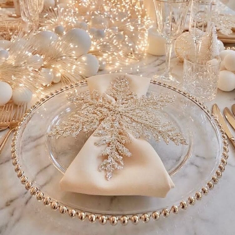 Florence Gold Bobbled Edge Acrylic Charger Plate Accessories 