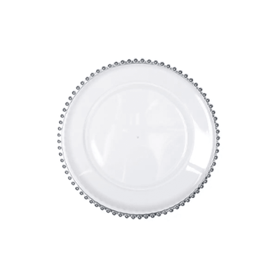 Florence Silver Bobbled Edge Acrylic Charger Plate Accessories 