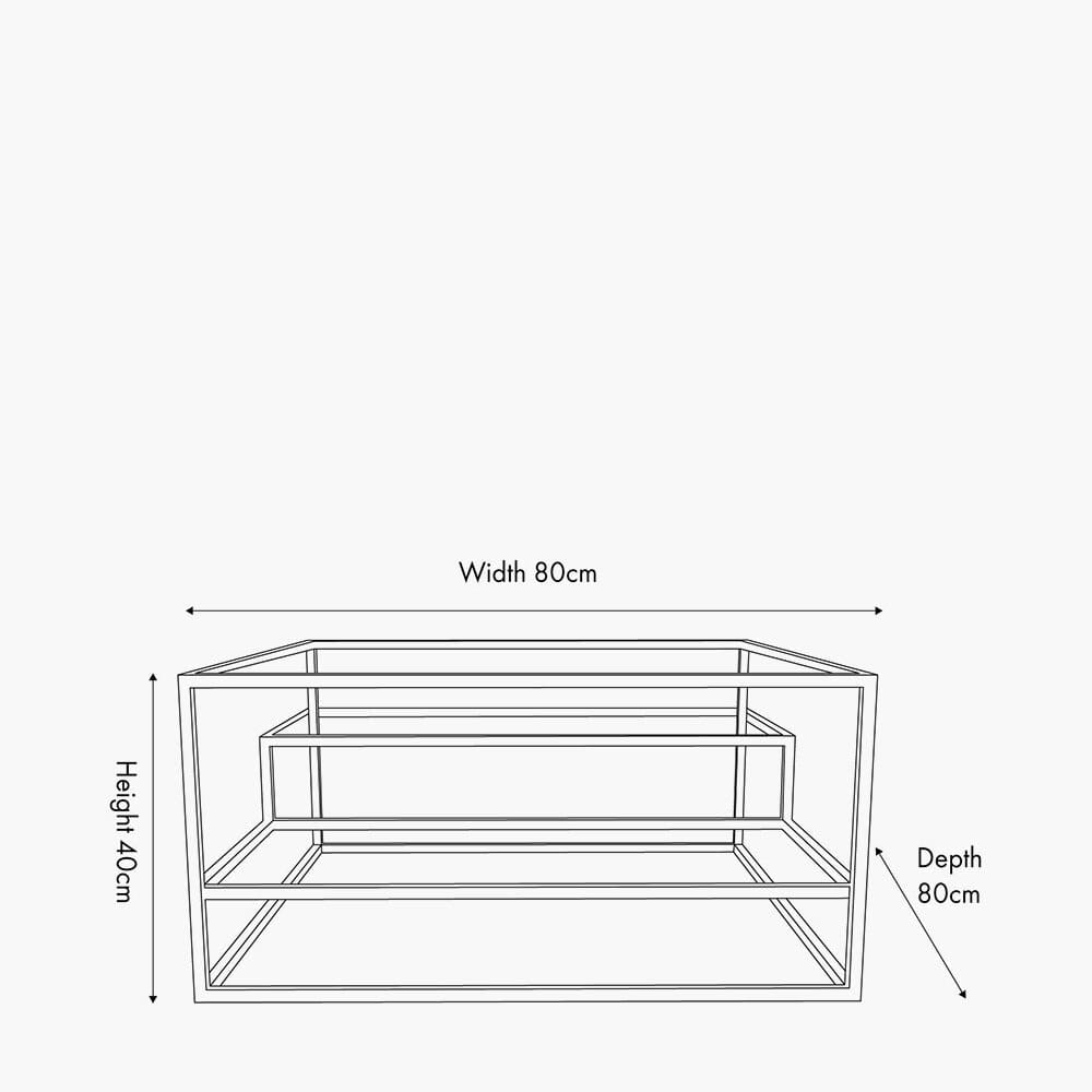Francesca Silver & Glass Tiered Coffee Table Furniture 