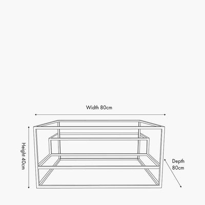 Francesca Silver & Glass Tiered Coffee Table Furniture 