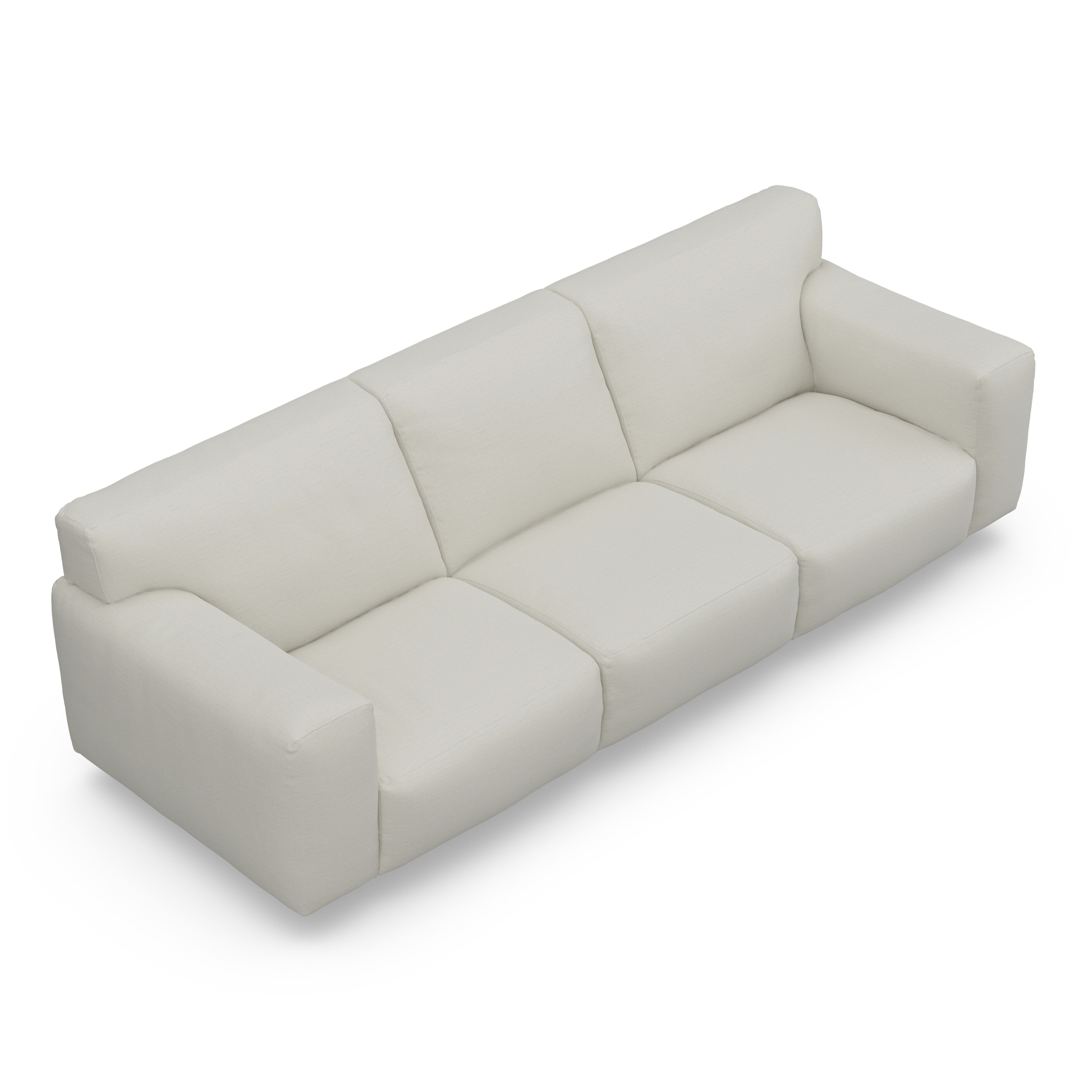 Freja Off White Textured 4 Seater Sofa Sofa 