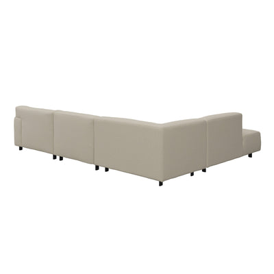 Freja Sand Textured Large Left Hand Facing Corner Sofa Sofa 
