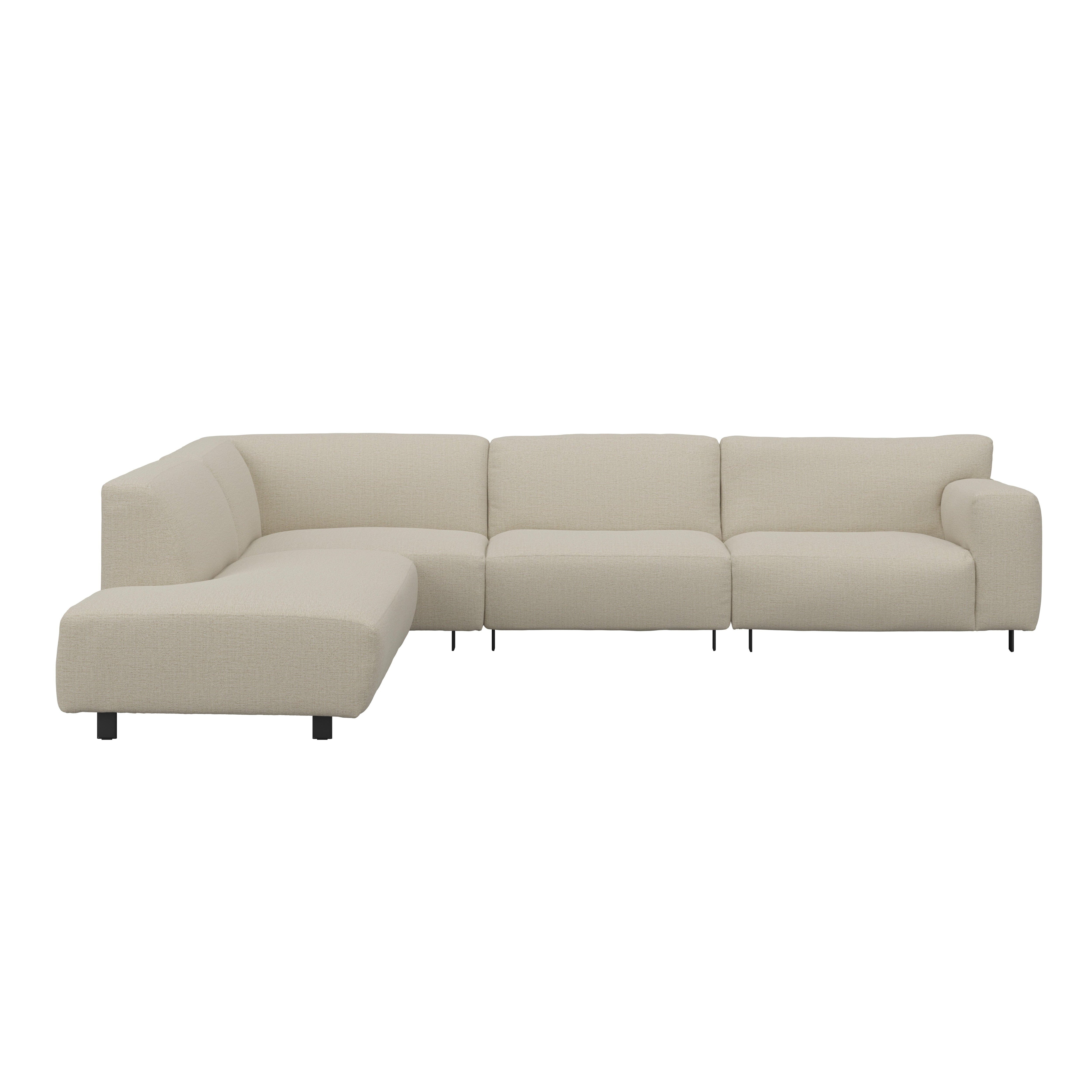 Freja Sand Textured Large Left Hand Facing Corner Sofa Sofa 