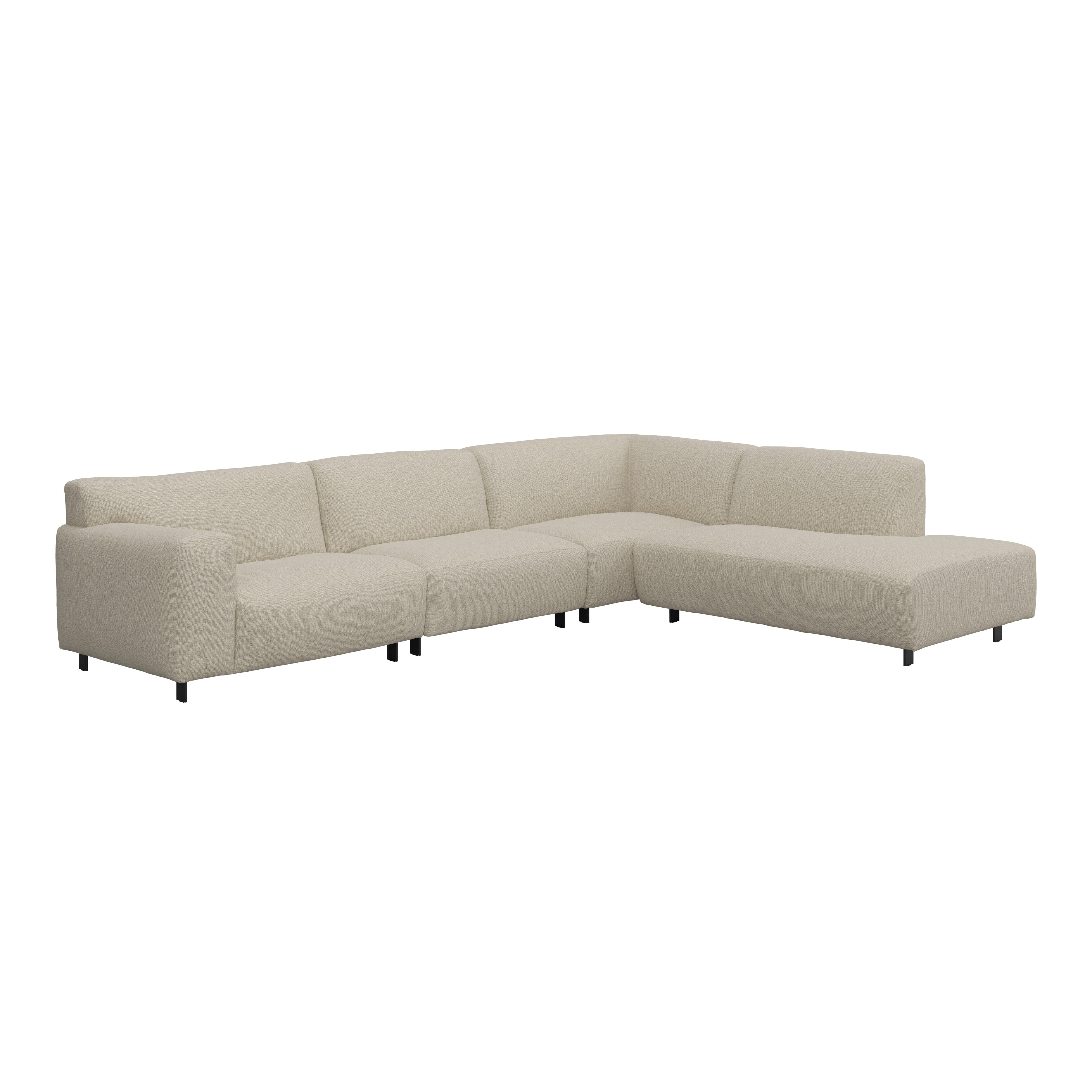 Freja Sand Textured Large Right Hand Facing Corner Sofa Sofa 