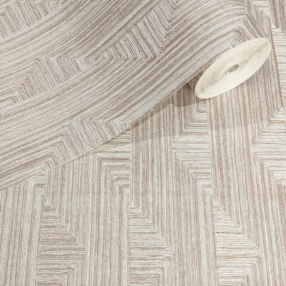 Freya Neutral Cream & Gold Geometric Wallpaper Home Improvement 