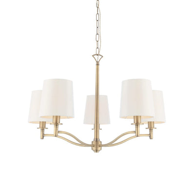 Genevieve 5 Light Antique Brass Pendant Ceiling Light Lighting 