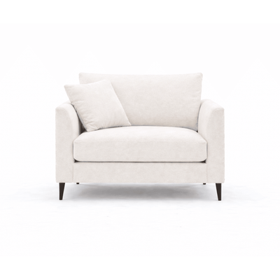 Genevieve Cream Velvet Love Seat Sofa 