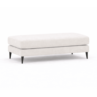 Genevieve Cream Velvet Medium Footstool Sofa 