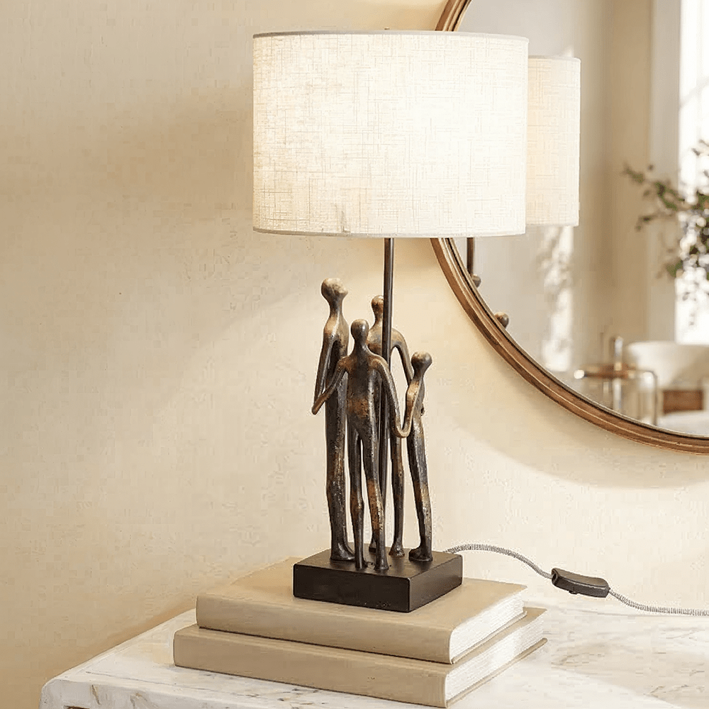 Georgiana Bronze Family of Four Decorative Table Lamp Lighting 