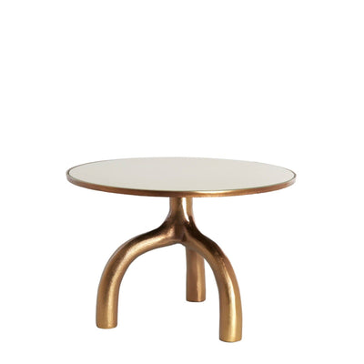 Ginza Gold & Cream Round Coffee Table Furniture 