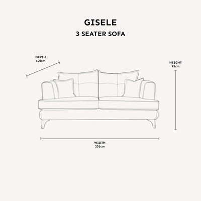Gisele Oyster & Taupe Textured Chenille Sofa Range with Walnut Legs 