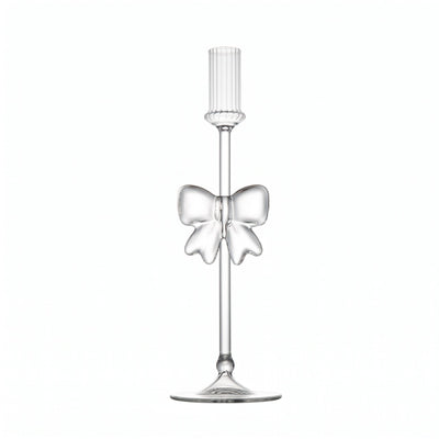 Glass Bow Candlestick Holder Accessories 