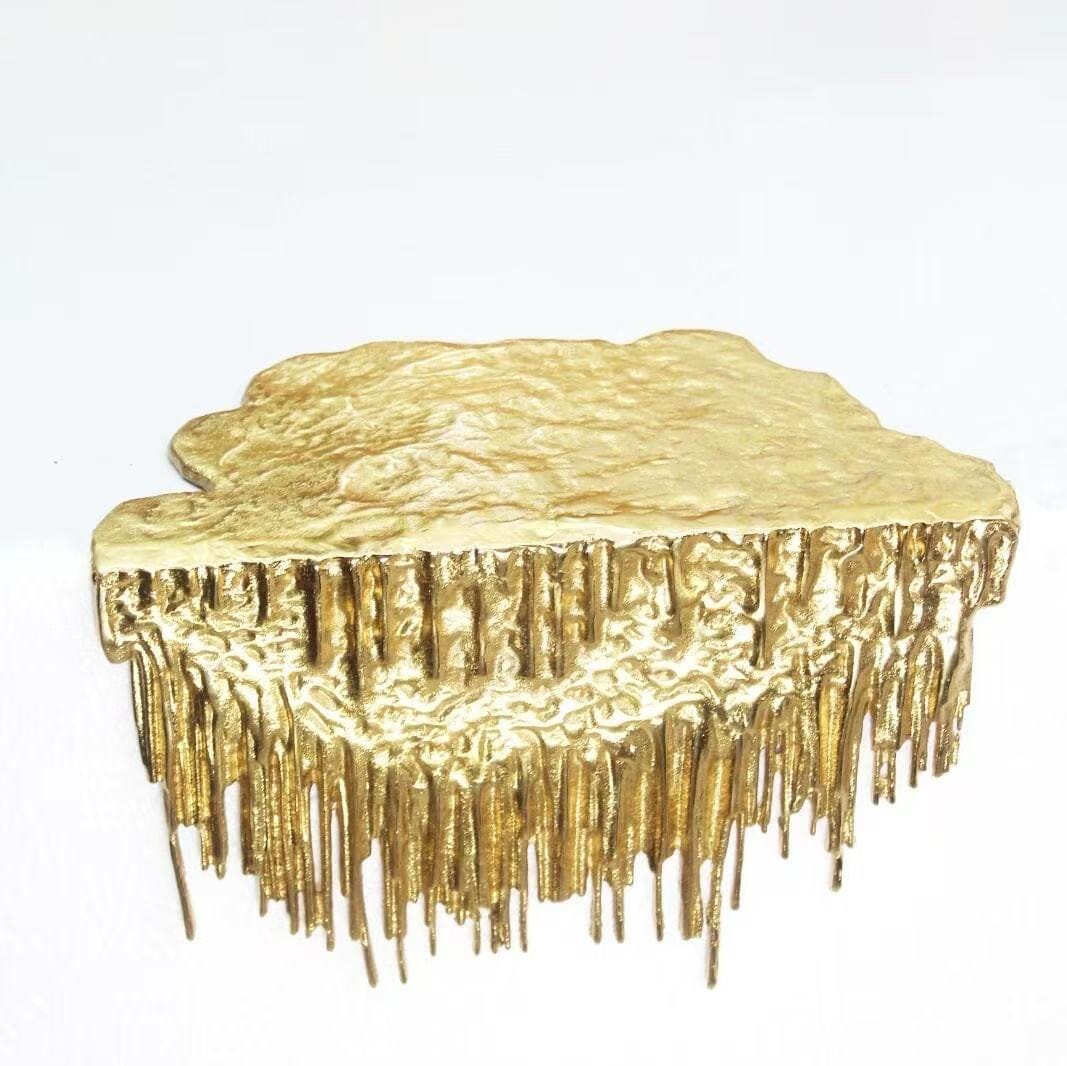 Gold Abstract Decorative Drip Shelf Hanging Ornament Accessories 
