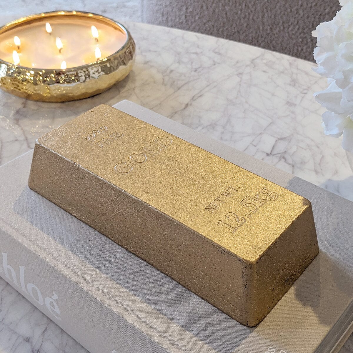 Gold Bar Decorative Paperweight Ornament Accessories 