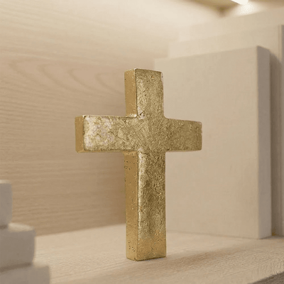 Gold Decorative Standing Cross Ornament Accessories 