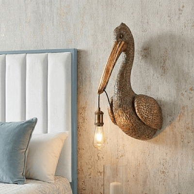 Gold Pelican Decorative Wall Light Lighting 