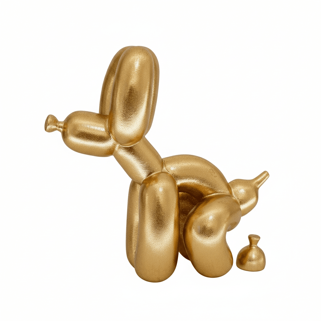Gold Squatting Decorative Balloon Dog Ornament Accessories 