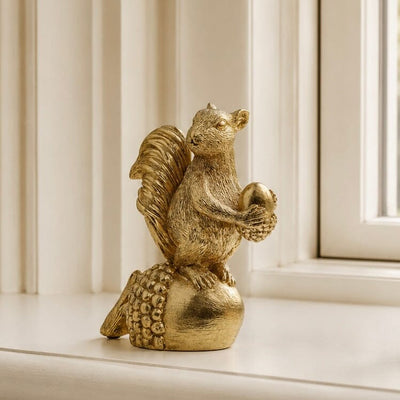Gold Squirrel Standing Ornament Accessories 