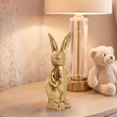 Gold Standing Bunny Ornament Accessories 