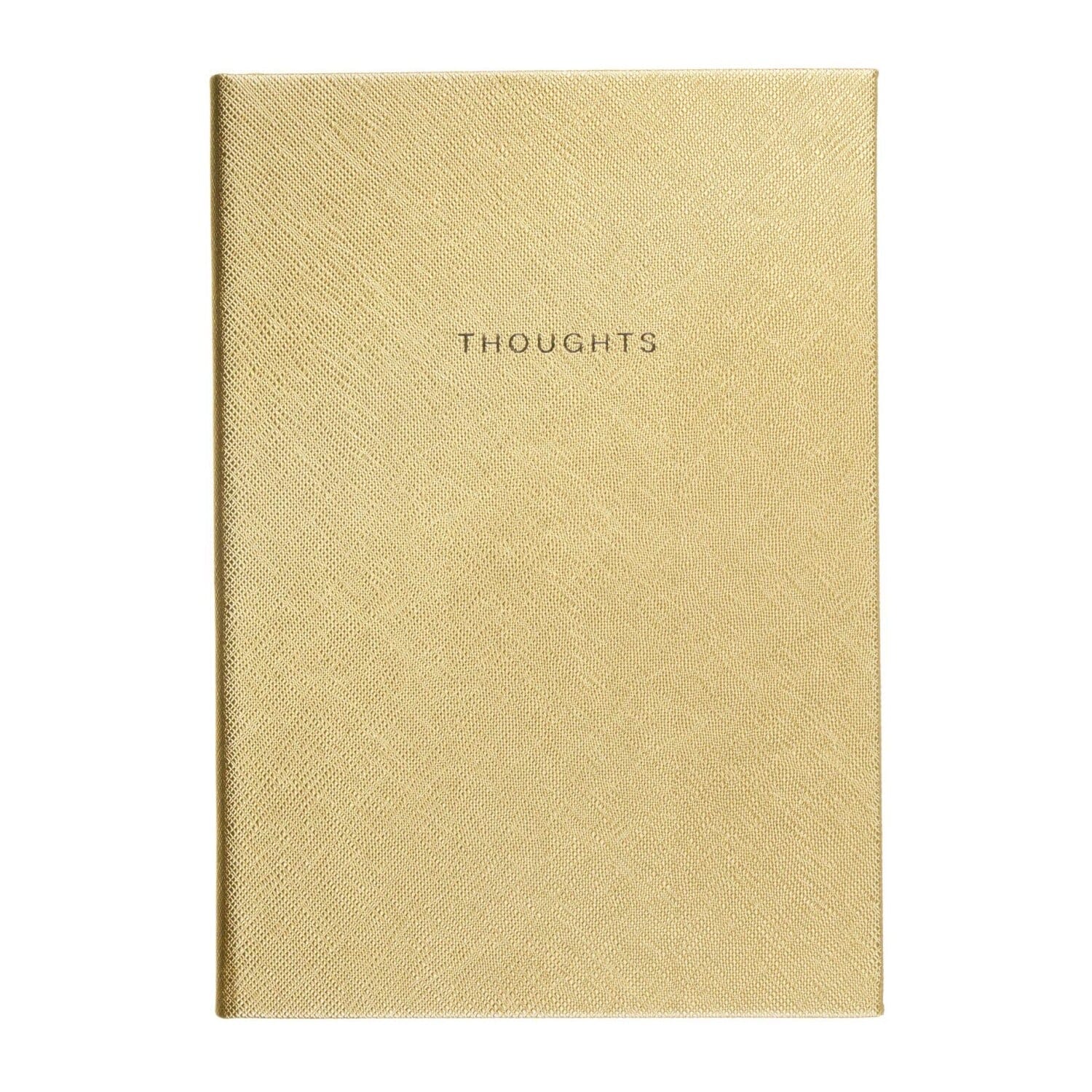 Gold 'Thoughts' Lined Notebook Accessories 