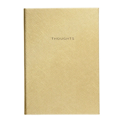 Gold 'Thoughts' Lined Notebook Accessories 