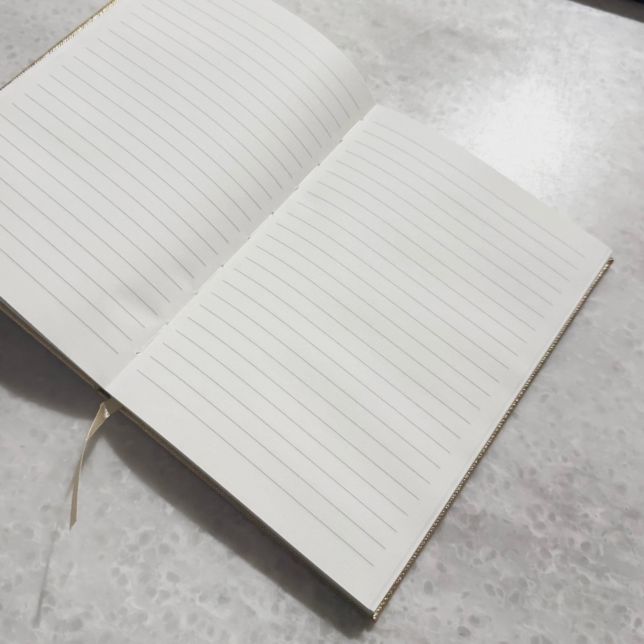 Gold 'Thoughts' Lined Notebook Accessories 