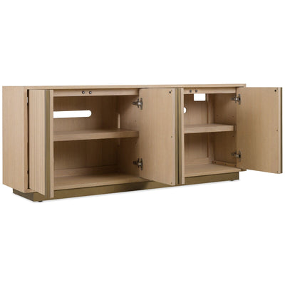 Grove Warm Oak Fluted 4 Door Sideboard Furniture 