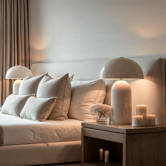 Halo Cream Retro Table Lamp Lighting 