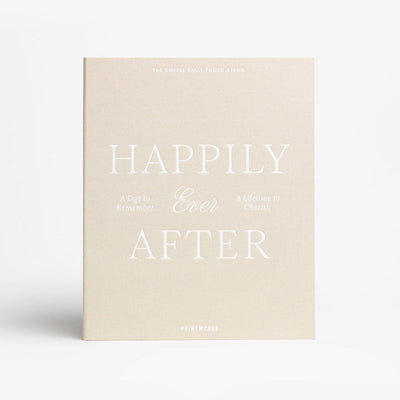 'Happily Ever After' Beige & White Luxury Photo Album Accessories 