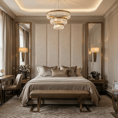 Harrington Almond Woven Channelled Headboard with Mid Taupe Frame Beds and Headboards 