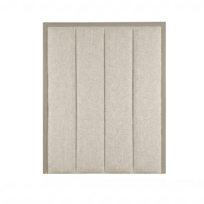 Harrington Almond Woven Channelled Headboard with Mid Taupe Frame Beds and Headboards 