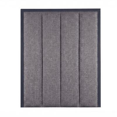 Harrington Graphite Woven Channelled Headboard with Petrol Frame Beds and Headboards 